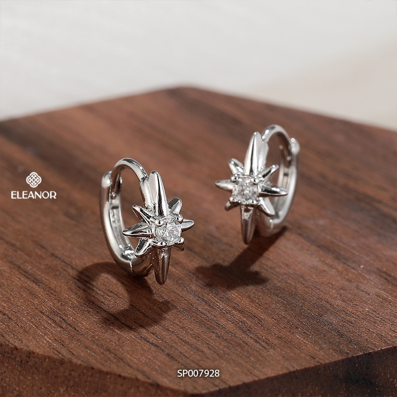 Bông tai nữ chuôi bạc 925 Eleanor Accessories thiết kế ngôi sao phụ kiện trang sức khuyên tai 7928