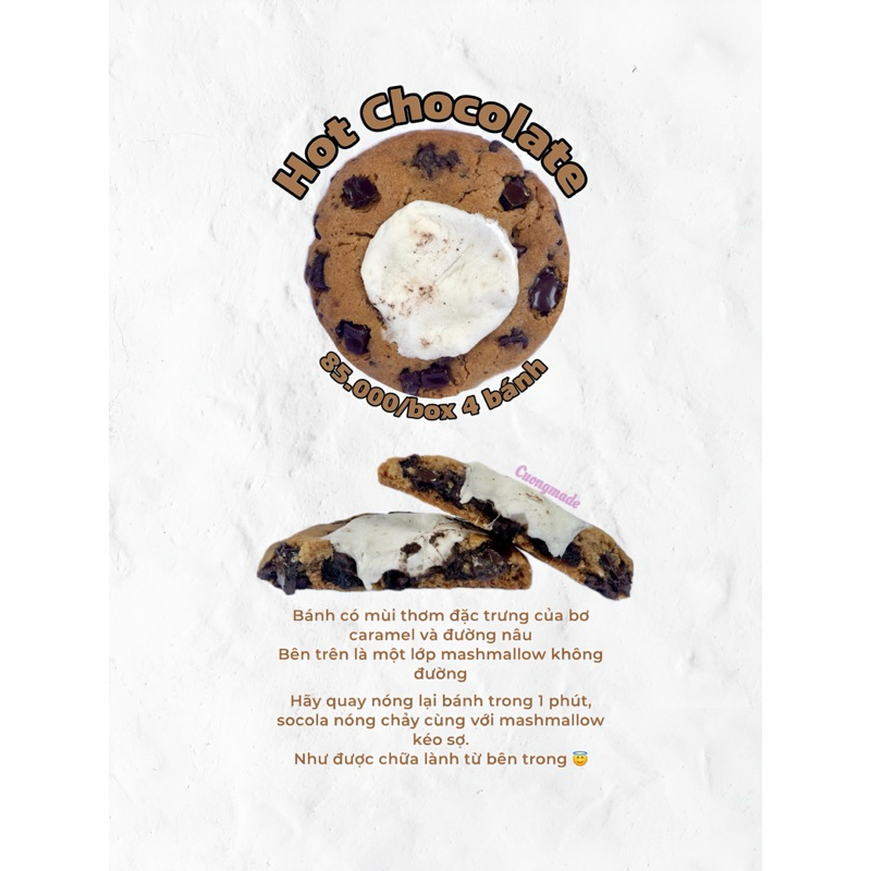 Hot Choco Cookie(bánh quy mềm) hộp 4c
