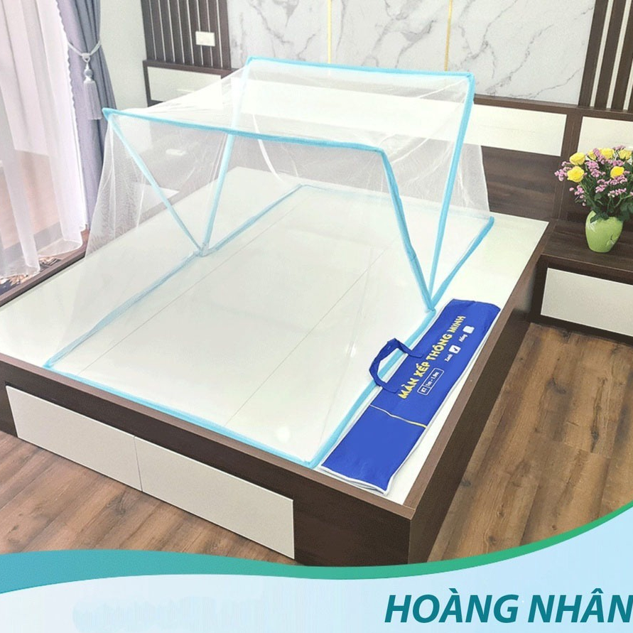 Màn chụp tự bung gấp gọn tiện dụng mẫu mới nhất 2026 -Mùng chụp tự bung người lớn kiểu xếp Hoàng Nhân