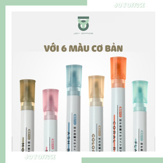 BỘ 6 BÚT HIGHTLIGHTS MÀU CỔ ĐIỂN, TƯƠI SÁNG BÚT ĐÁNH DẤU NHỚ DÒNG NHIỀU MÀU_ JOY OFFICE