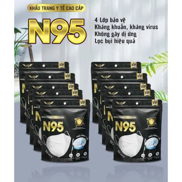 COMBO Khẩu Trang N95 5 lớp HM Pro Mask Cao Cấp kháng khuẩn chống bụi mịn PM2.5 Chống nắng