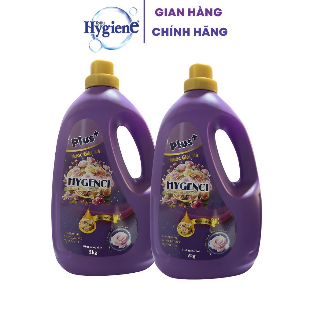 (COMBO 2 CAN) Nước Giặt Hygenci Plus Hàng Việt Nam Công Nghệ 3D Thái Lan Can 2kg.