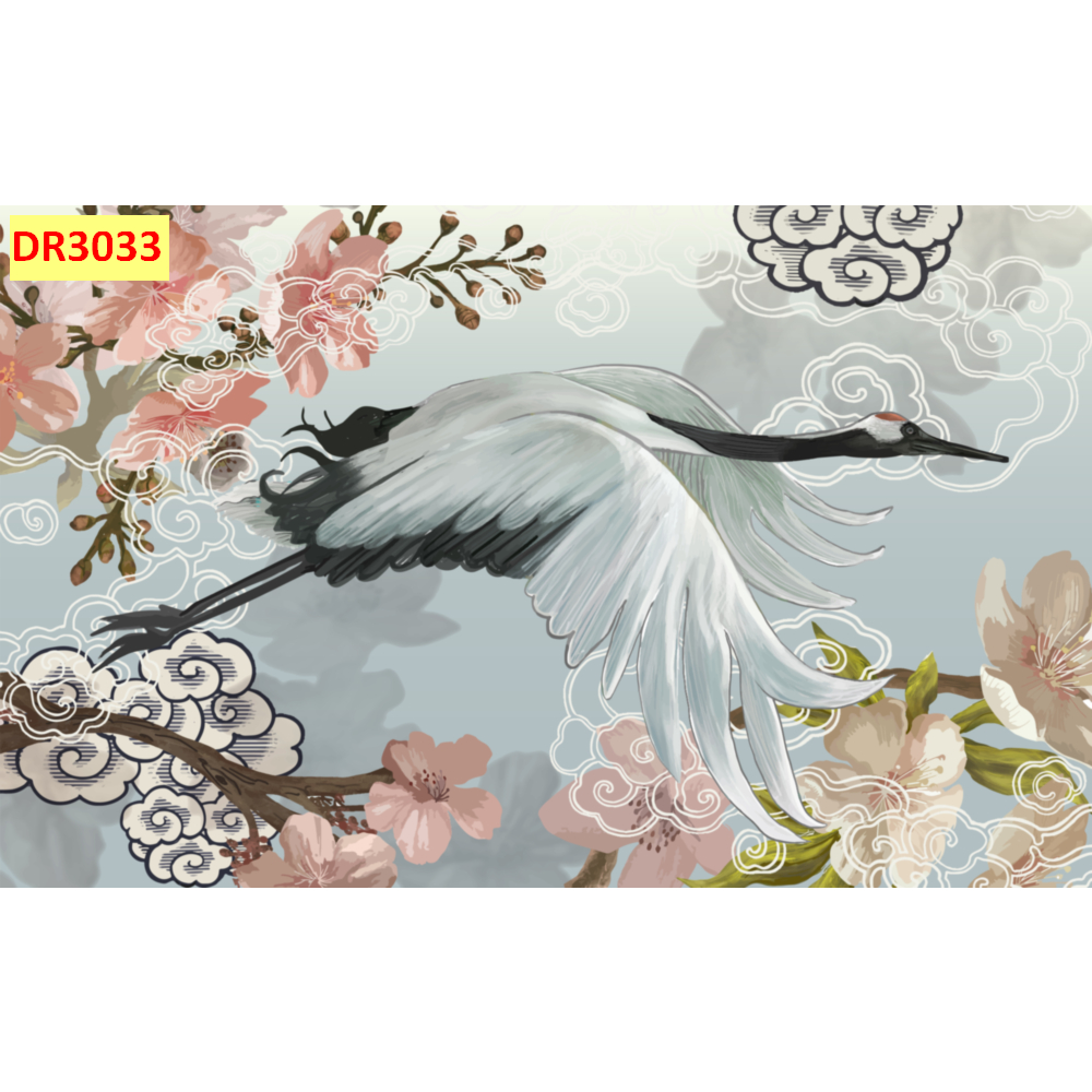 Tổng Hợp Tranh Lụa Cao Cấp Mẫu Chim Hạc Đa Dạng. Kèm Dụng Cụ Và Keo Dán...