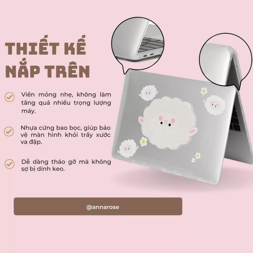 Ốp case Macbook air pro đủ dòng chống bụi, ốp lưng macbook chống trầy họa tiết dễ thương