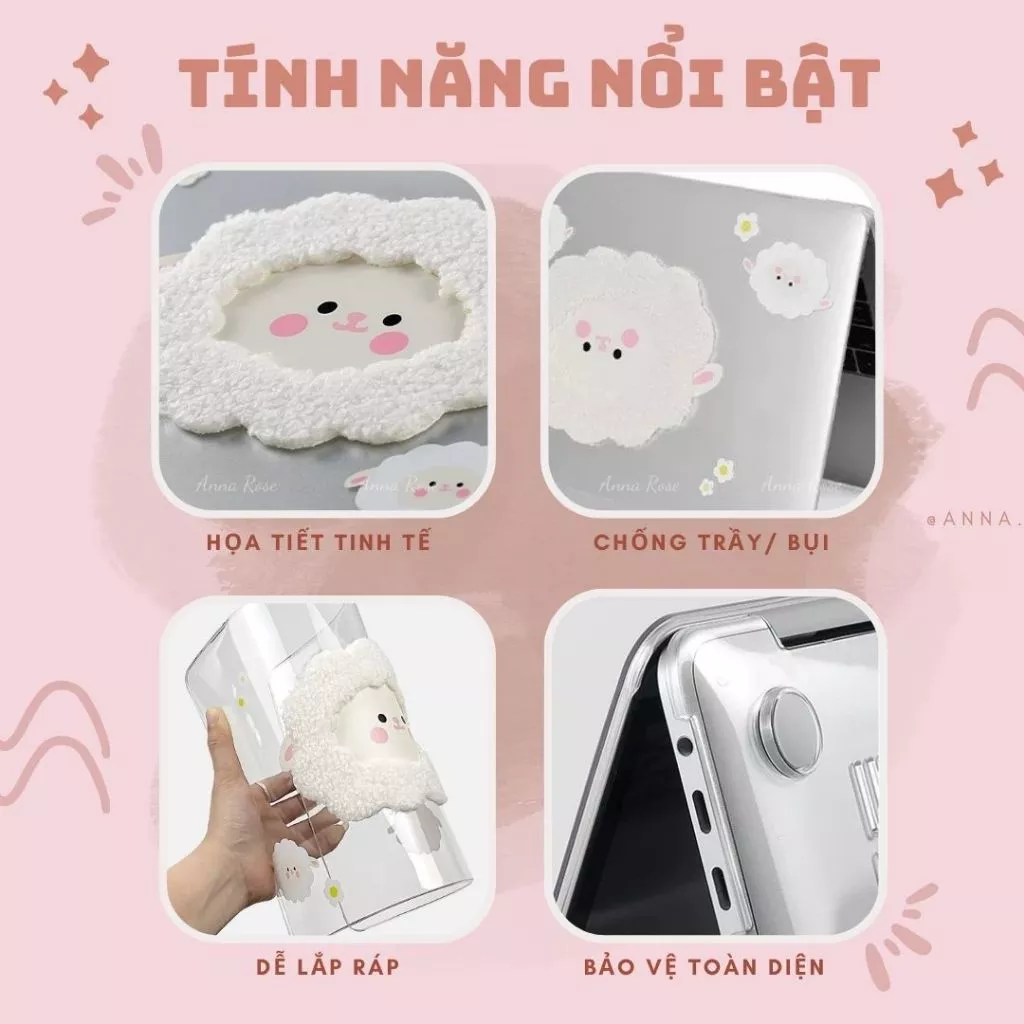 Ốp case Macbook air pro đủ dòng chống bụi, ốp lưng macbook chống trầy họa tiết dễ thương