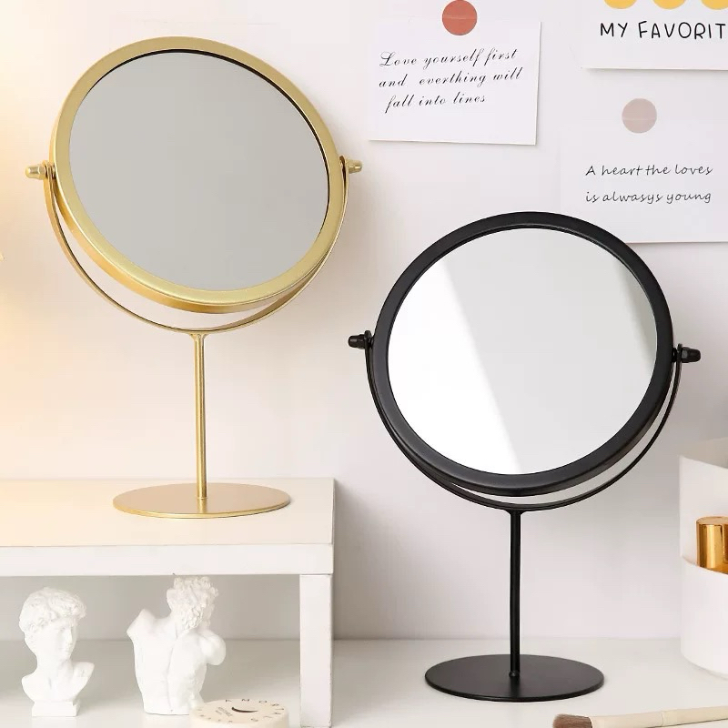 Gương Trang Điểm Kim Loại Mạ vàng Vintage Phong Cách Đơn Giản Để Bàn Makeup UMIDECO | BigBuy360 - bigbuy360.vn