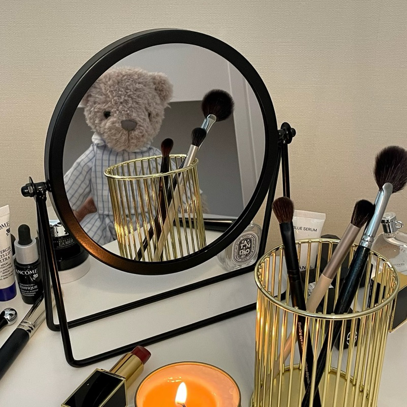 Gương Trang Điểm Kim Loại Mạ vàng Vintage Phong Cách Đơn Giản Để Bàn Makeup UMIDECO | BigBuy360 - bigbuy360.vn