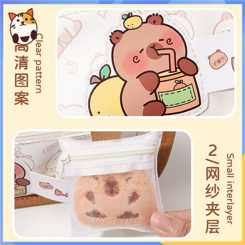 Hộp đựng bút chì dung tích lớn Kapibara dành cho sinh viên Hộp đựng bút chì hoạt hình dễ thương