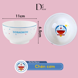 Bộ tô dĩa chén sứ Mèo máy Đôraemon cao cấp - Dư Dư