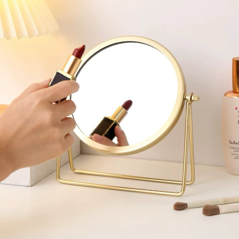 Gương Trang Điểm Kim Loại Mạ vàng Vintage Phong Cách Đơn Giản Để Bàn Makeup UMIDECO | BigBuy360 - bigbuy360.vn