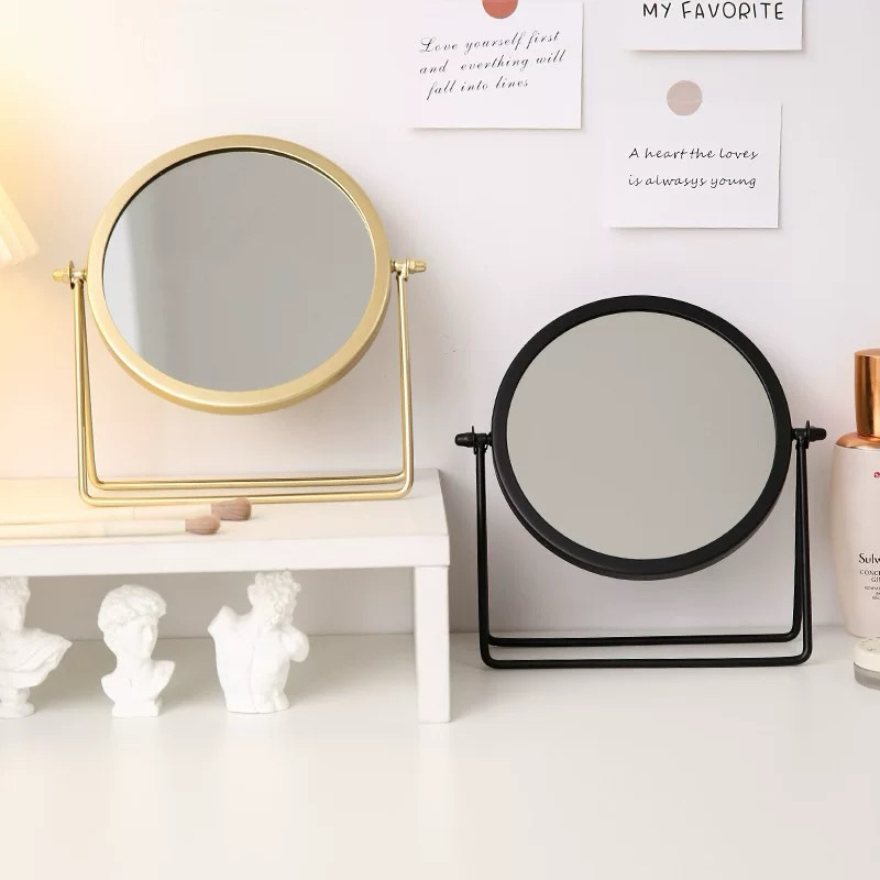 Gương Trang Điểm Kim Loại Mạ vàng Vintage Phong Cách Đơn Giản Để Bàn Makeup UMIDECO | BigBuy360 - bigbuy360.vn