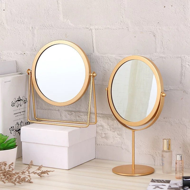 Gương Trang Điểm Kim Loại Mạ vàng Vintage Phong Cách Đơn Giản Để Bàn Makeup UMIDECO | BigBuy360 - bigbuy360.vn