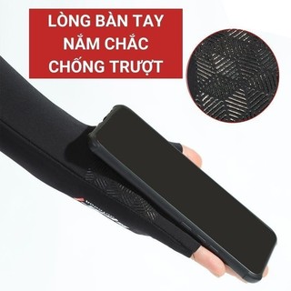Bao tay chống nắng, găng tay chống nắng nam dài Sport hở ngón chống tia UV UPF50+ vải lụa cao cấp