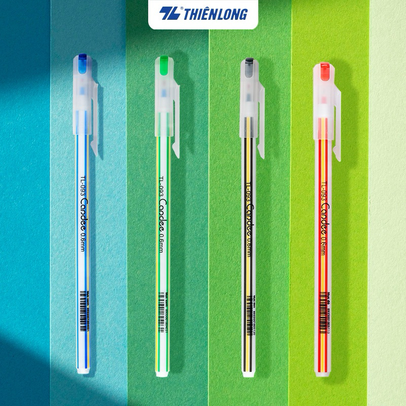 Hộp 20 chiếc bút bi nến Candee TL 093 mực xanh đen