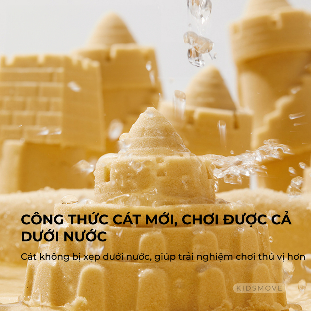 Ảnh Cát động lực cho bé Mideer an toàn kèm khuôn dụng cụ, cát trọng lực dẻo tạo hình Magic Sand Play 3