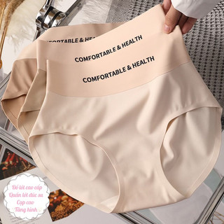 combo 10 Quần Lót COMFORTABLE Su Lạnh Kháng Khuẩn Không Viền Cạp Cao 9cm Có Lớp Đáy Cotton