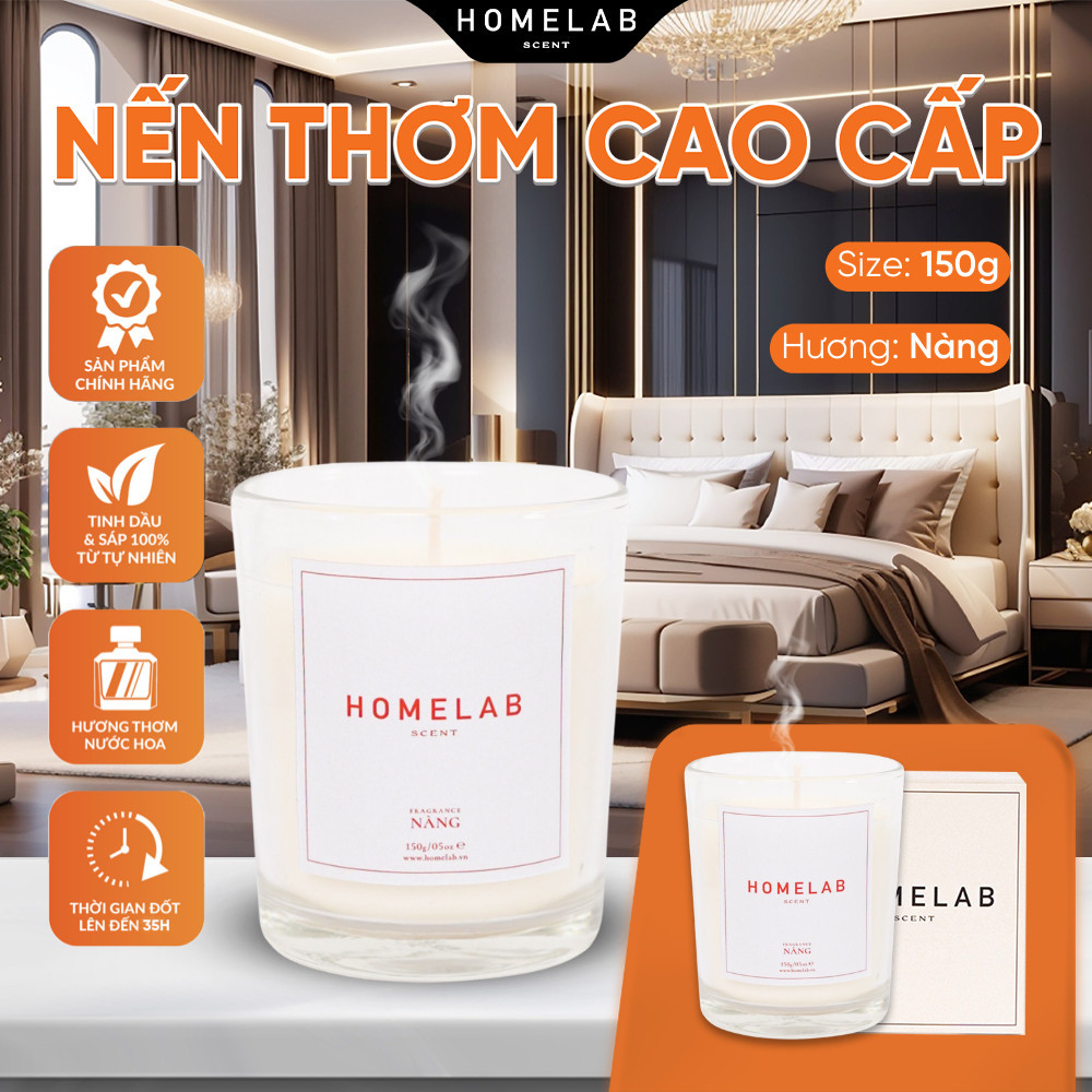 Ảnh Nến thơm phòng mùi hương NÀNG - mùi ngọt nhẹ best seller mùi hương thiên nhiên quyến rũ 150g_HOMELAB 2