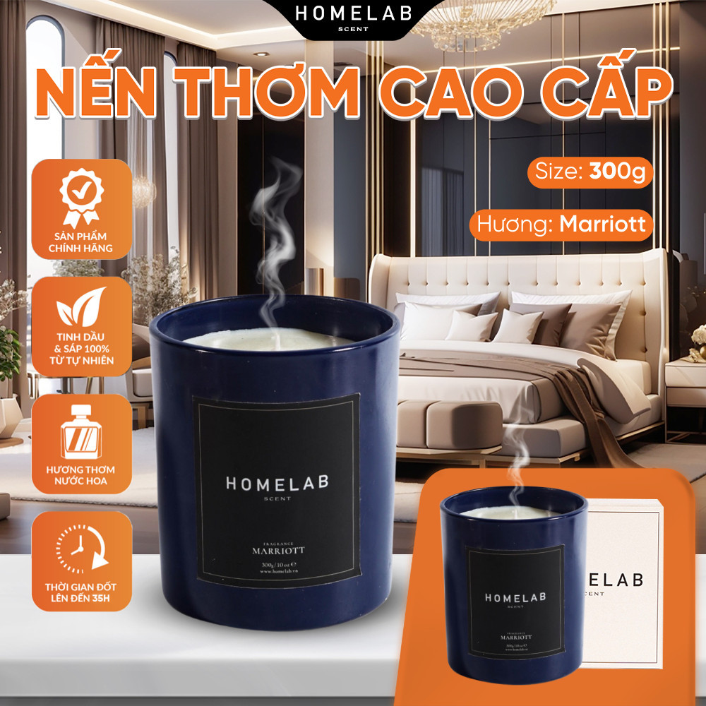 Ảnh Nến thơm mùi khách sạn 5 sao MARRIOTT mùi hương sang trọng, tinh khiết 300g_HOMELAB 2