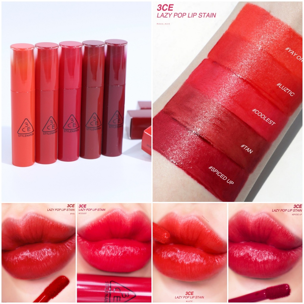 Son 3CE Lazy Pop Lip Stain | Shopee Việt Nam