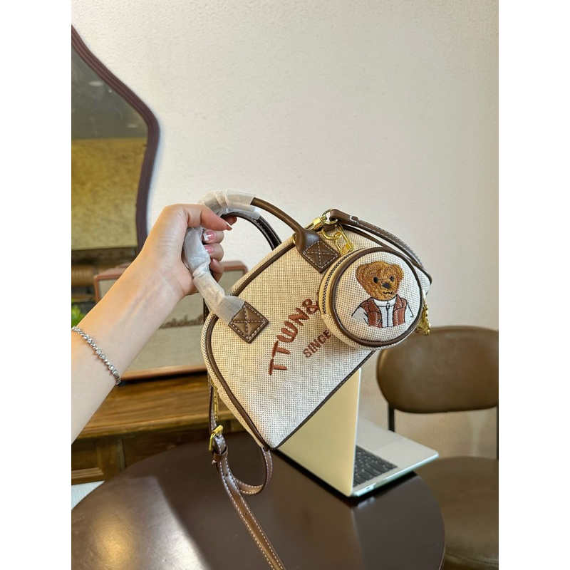 Túi gấu hoạ tiết thêu tỉ mỉ siêu đẹp cầm tay đeo chéo phong cách vintage