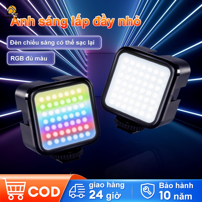 Đèn Led Mini Đèn hỗ trợ quay phim chụp ảnh Đèn RGB vuông thay đổi màu ...