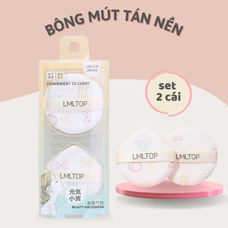 Bông Tán Kem Nền Phấn Phủ Che Khuyết Điểm, Mút Trang Điểm Mềm Mại Và Tiện Lợi LMLTOP-NỘI ĐỊA TRUNG (SET 2 CÁI)TOP075