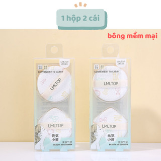 Bông Tán Kem Nền Phấn Phủ Che Khuyết Điểm, Mút Trang Điểm Mềm Mại Và Tiện Lợi LMLTOP-NỘI ĐỊA TRUNG (SET 2 CÁI)TOP075