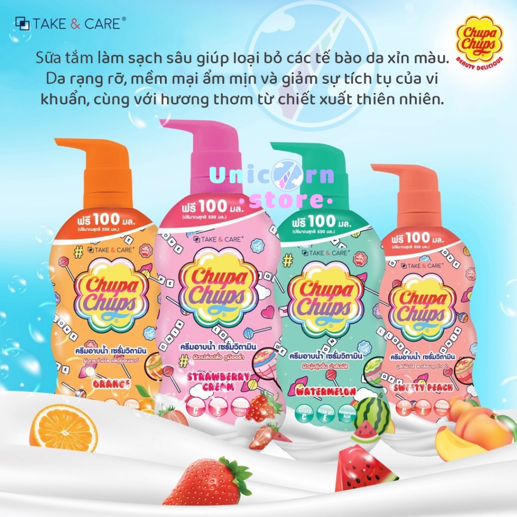 Sữa Tắm Chupa Chups Hương Trái Cây Thái Lan 550g