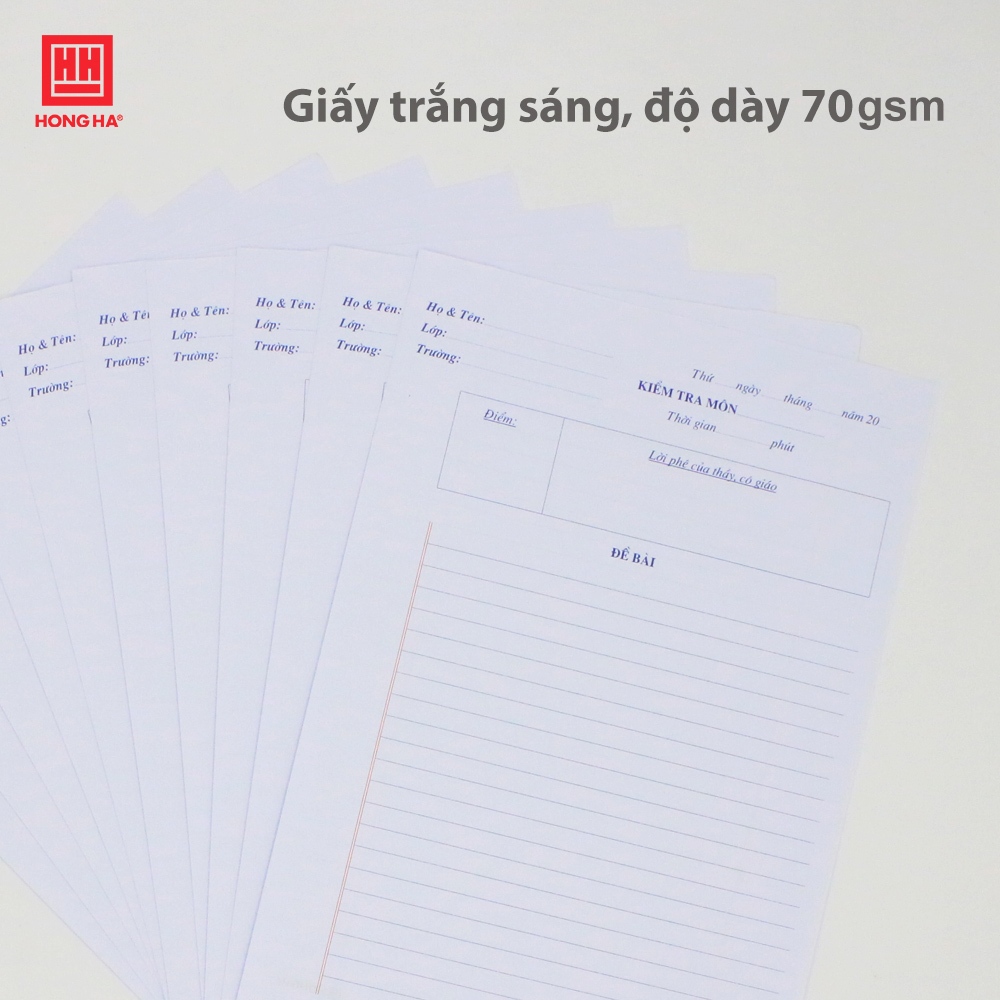Ảnh Giấy kiểm tra kẻ ngang Hồng Hà - 4933 2
