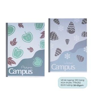 Vở kẻ ngang Campus - Classmate 80/120/200 trang - 1 quyển, vở viết cấp 2 kẻ ngang thiết kế dễ thương cho học sinh