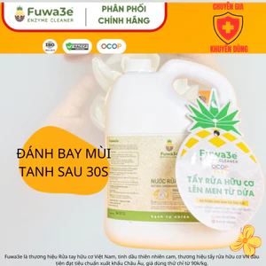 SIÊU MỀM Nước rửa tay hữu cơ Fuwa3e mùi tinh dầu quýt từ chế phẩm Enzyme sinh học 1L hand wash
