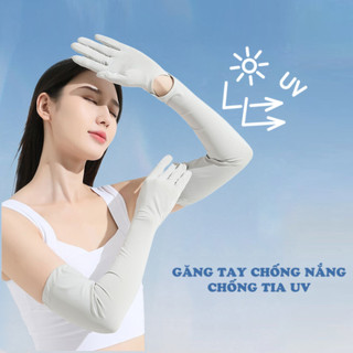Bao tay chống nắng, găng tay chống nắng nữ Sport dài chống tia UV UPF50+ có gai chống trơn
