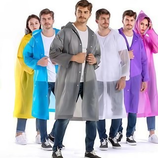 Áo Mưa Tiện Lợi Dáng Dài, Gấp Gọn Dễ Mang, Nhẹ Mát, Màu Trẻ Trung, Mặc Đẹp, Tái Sử Dụng Nhiều Lần