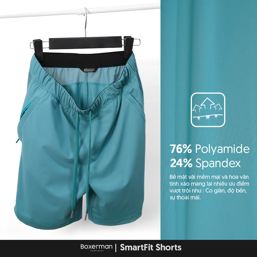 Combo 3 quần short nam Smartfit BOXERMAN vải polyamide mềm mịn thoáng mát, co giãn tốt, chuẩn form | BigBuy360 - bigbuy360.vn
