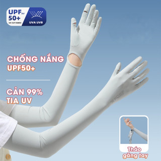 Bao tay chống nắng, găng tay chống nắng nữ Sport dài chống tia UV UPF50+ có gai chống trơn