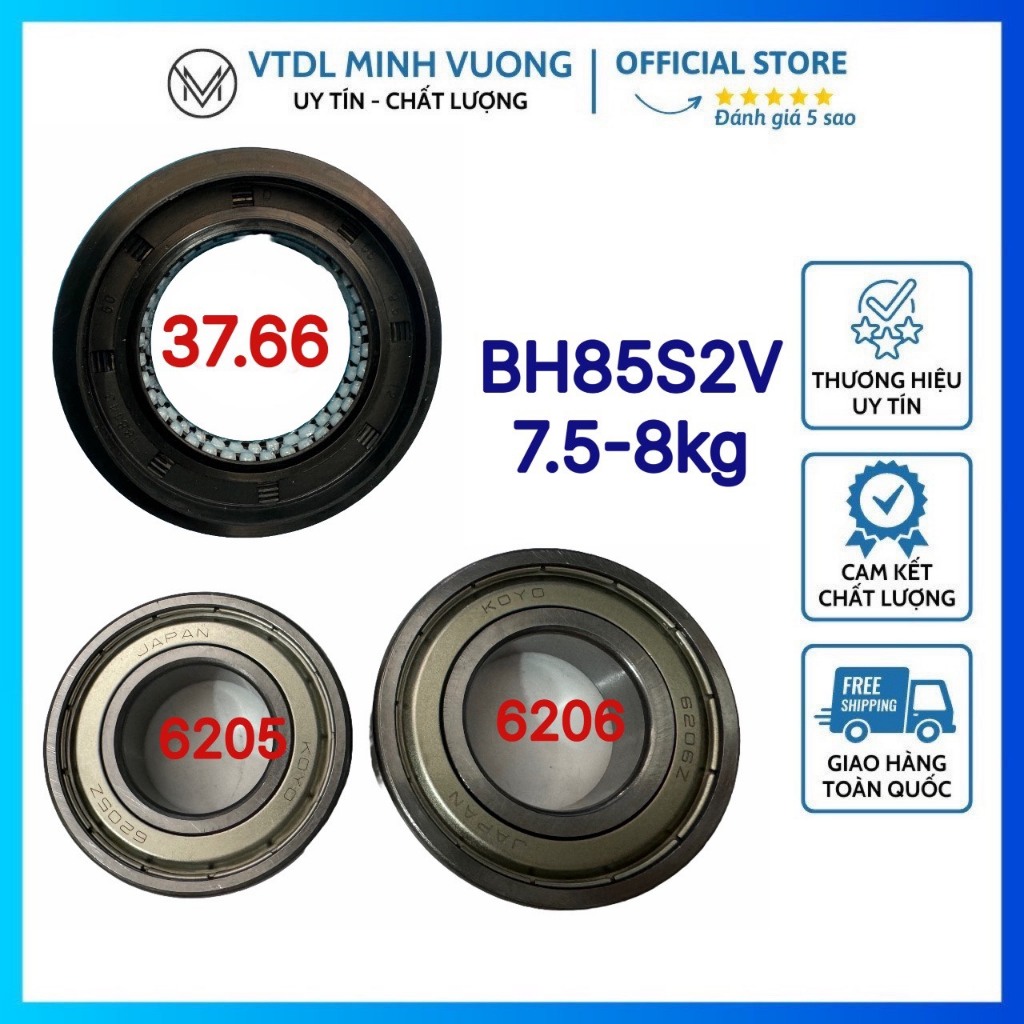 BI (BẠC ĐẠN) + PHỚT MÁY GIẶT TOSHIBA CỬA NGANG