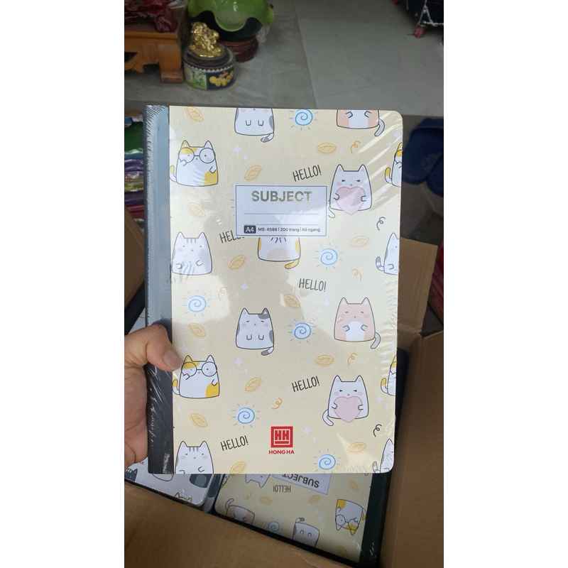 Vở kẻ ngang 200 trang a4 Hồng Hà, sổ a4 ghi chép giá rẻ cute tập vở kẻ ngang học sinh dán gáy sổ tay , vở viết , vở ghi