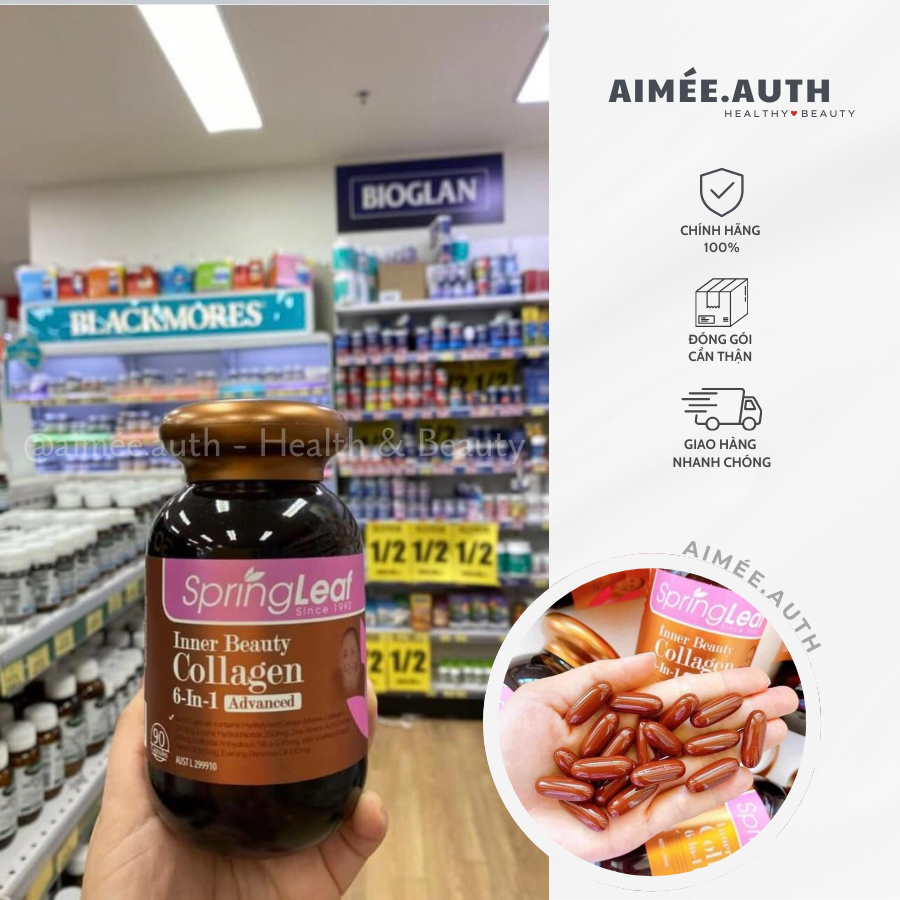 Collagen SpringLeaf 6in1 Inner Beauty ÚC [ĐỦ BILL] | Shopee Việt Nam