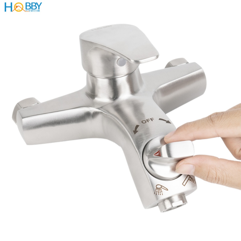 Củ sen gật gù nóng lạnh inox 304 mờ tăng áp Hobby home decor CSNL5