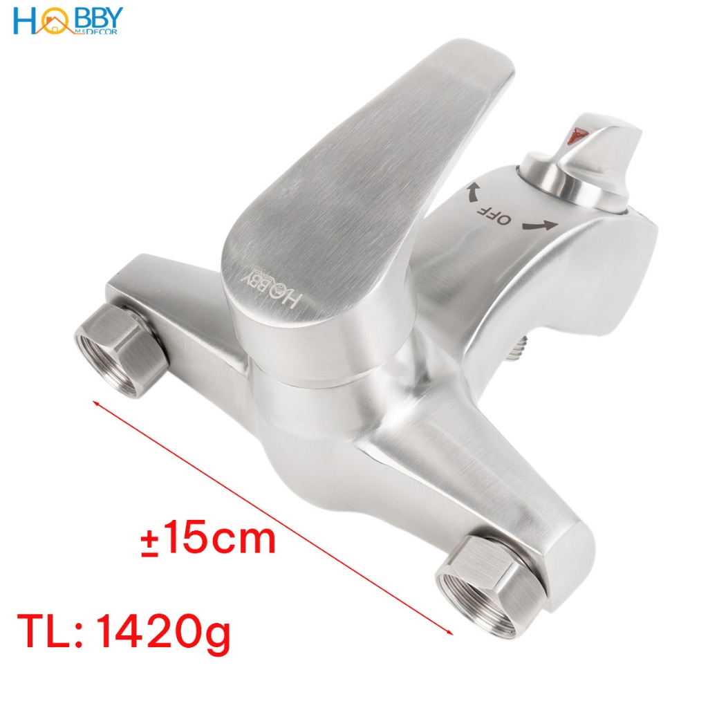 Củ sen gật gù nóng lạnh inox 304 mờ tăng áp Hobby home decor CSNL5