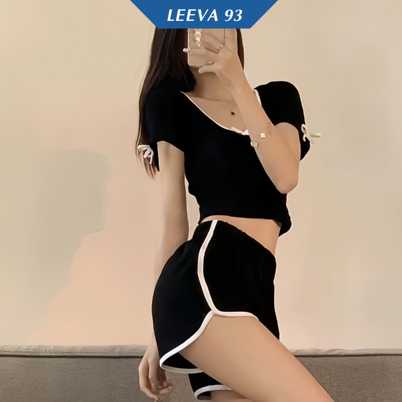 Quần đùi nữ thể thao quần short phối viền co dãn 4 chiều Q05