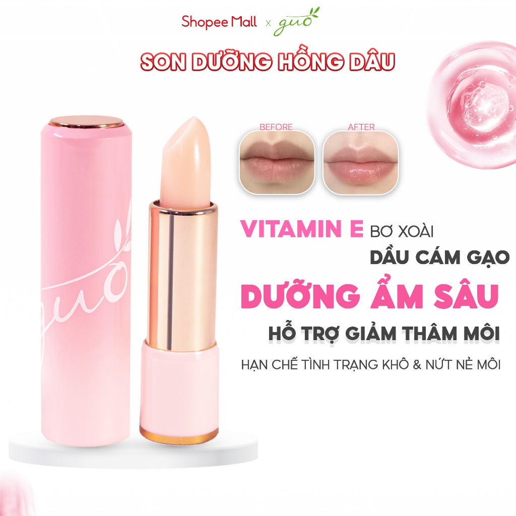 Ảnh Son dưỡng hồng dâu GUO - Rose Touch lip Balm 5gr 1