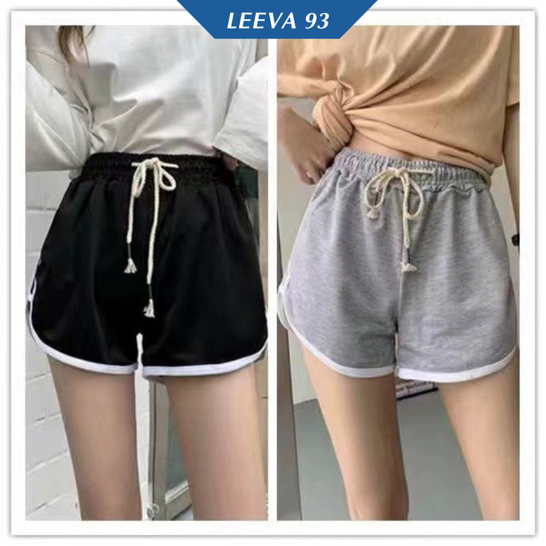 Quần short thể thao dây rút dáng rộng phong cách basic - 202