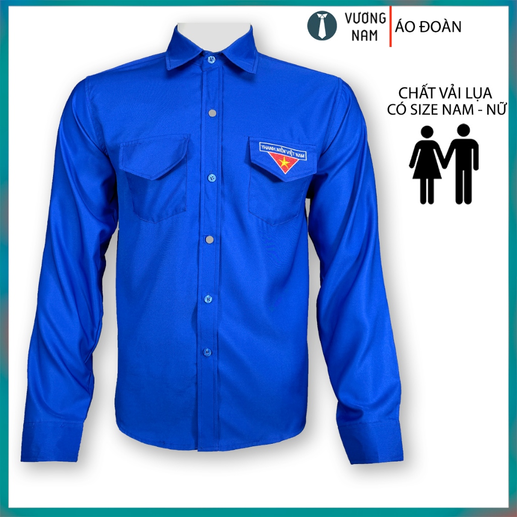 Áo sơ mi đoàn thanh niên Việt Nam chất lụa - kate form chuẩn đẹp VNO141 ...