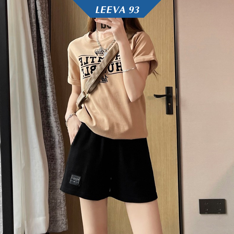 Quần đùi nữ thể thao cạp chun ống rộng, quần short nữ lưng chun form rộng 2317