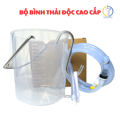 Bộ Bình truyền cà phê nhựa cao cấp 2L kèm dây nối 2m + 2 đầu truyền