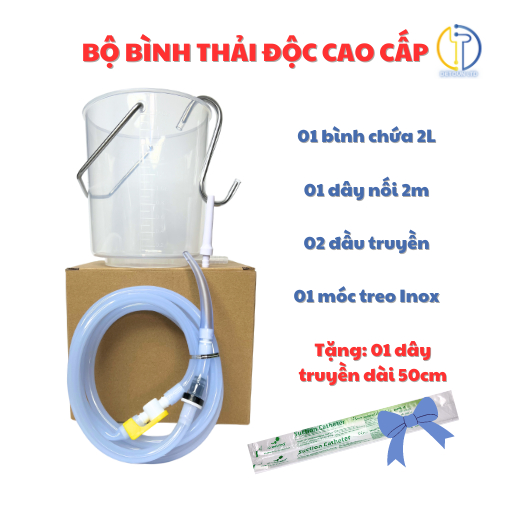Bộ Bình truyền cà phê nhựa cao cấp 2L kèm dây nối 2m + 2 đầu truyền