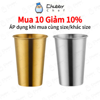 Ly inox trơn Hàn Quốc 304 Chubby Chef đơn giản, sang trọng và an toàn cho sức khỏe
