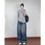 Quần jeans suông ống rộng Hari màu xanh hack dáng siêu xinh