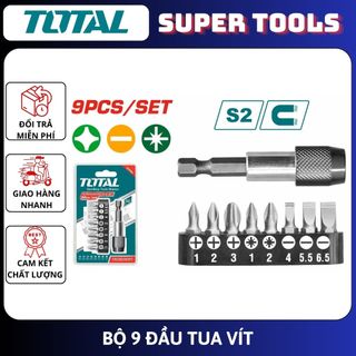 ĐỒ NGHỀ TOTAL Bộ 9 đầu tua vít TACSD3091 <HÀNG CHÍNH HÃNG>